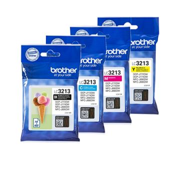  סט 4 ראשי דיו תואמים LC3213