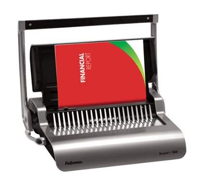 מכונת כריכה ספירלי פלסטיק ידני Fellowes Quasar+500 : image 2