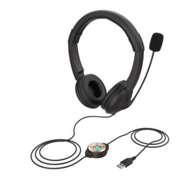 אוזניות קשת + מיקרופון - חיבור USB SY330 : image 1