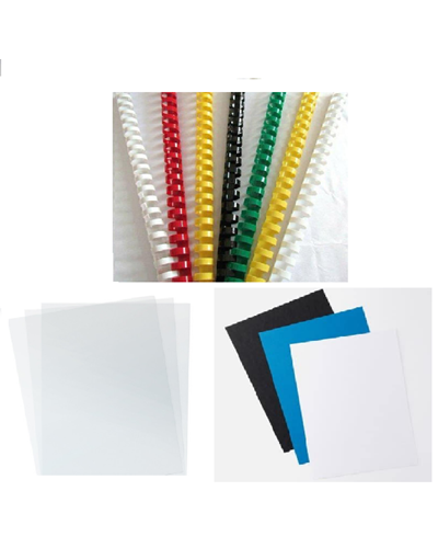 ערכת כריכה שקף עליון כריכה אחורית דמוי עור וספירל פלסטיק